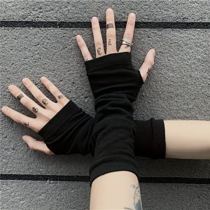 1 Pair Striped Ninja-Inspired Cosplay Sleeves -, Lightweight PVC, Fashionable Arm Protectors For Men & Women